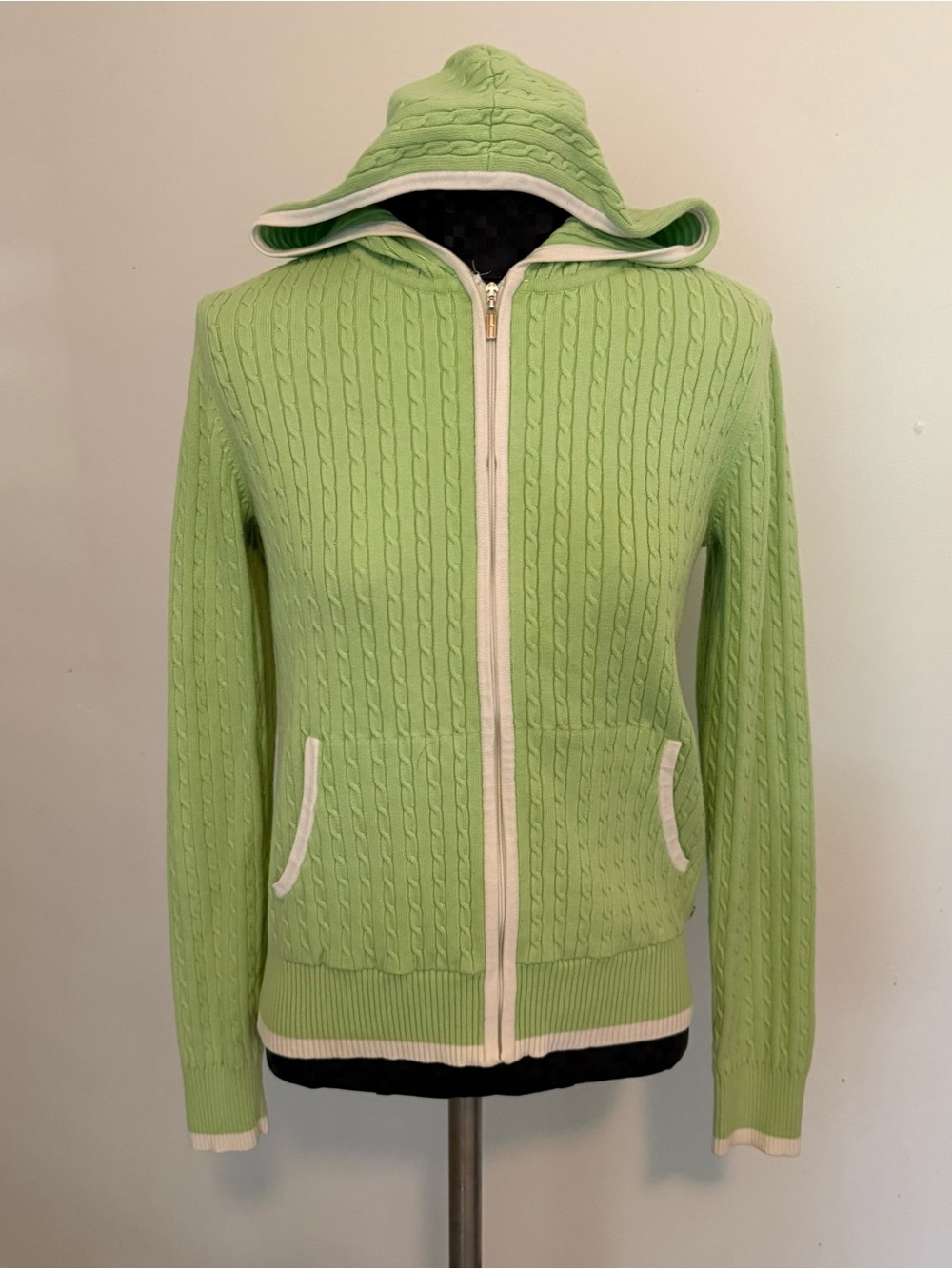 Vintage Cable Knit Tommy Hilfiger Sweater Hoodie